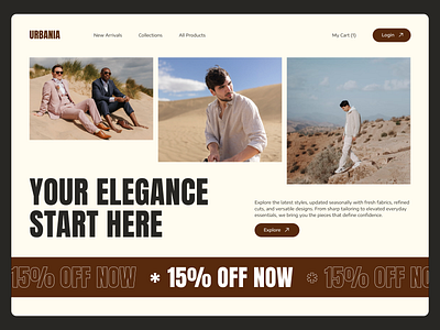Men's Clothing Store ui ui design