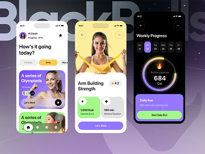 sport & workout mobile ui design app design esport fitness fitness app gym health health app ios minimal mobile mobile app design sport app training ui ux workout