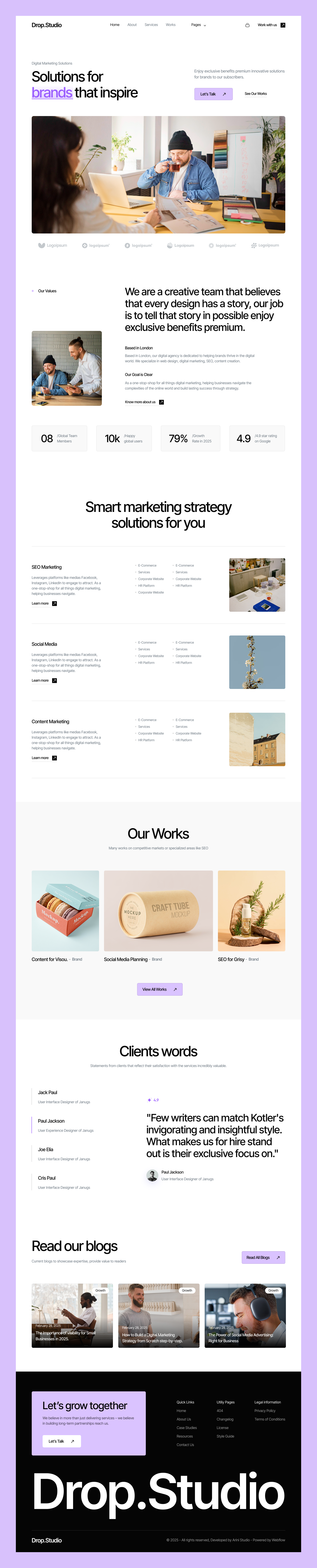 Drop Studio - Marketing Agency Website Image 0