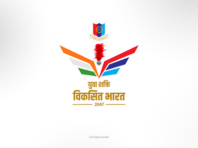 NCC / YUVA SHAKTI BIKSHIT BHARAT /2047 branding design graphic design icon illustration logo minimal typography