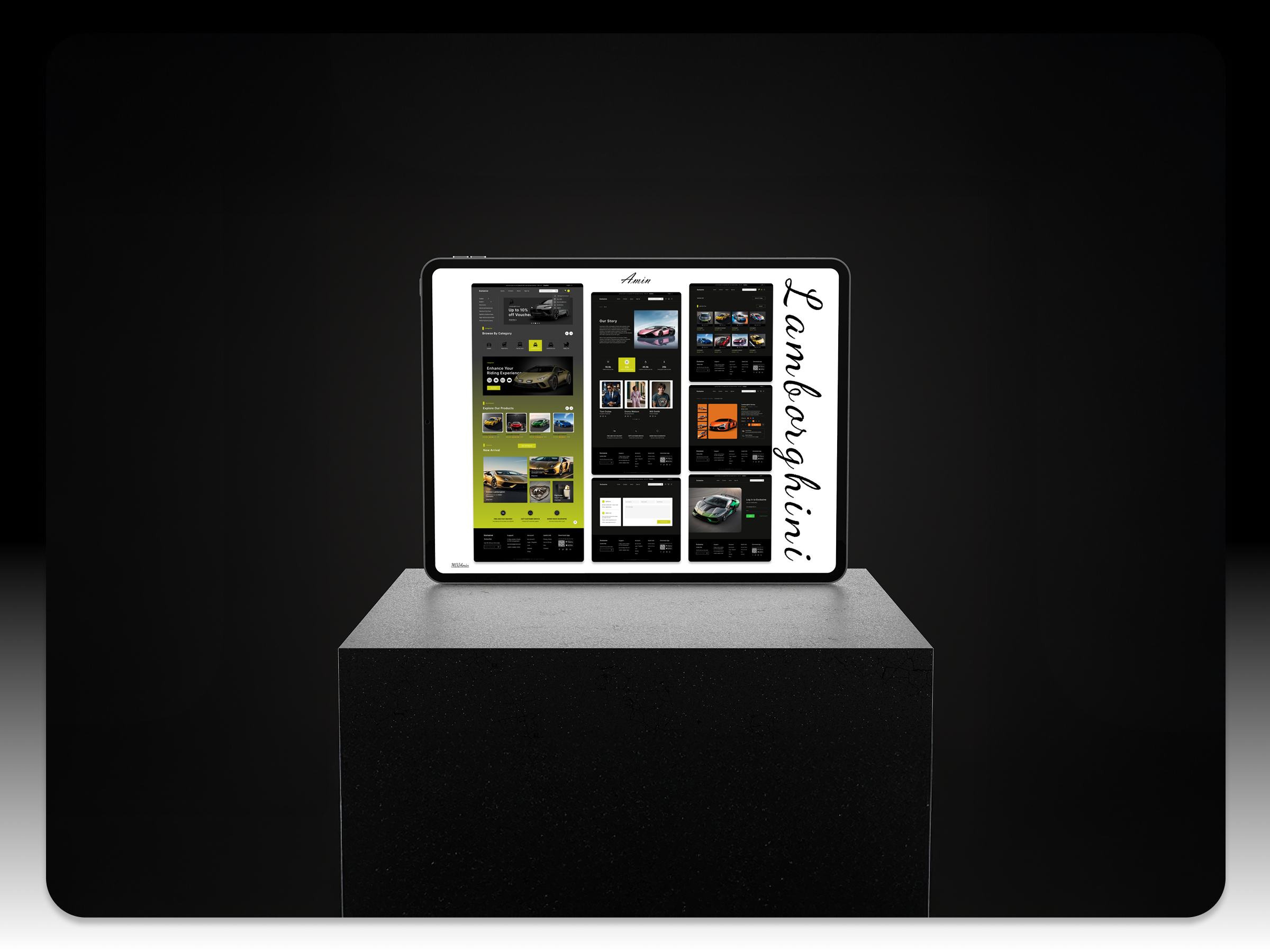 Lamborghini E-commerce UI – Luxury Car Shopping Experience branding car website checkout flow dark ui ecommerce ui figma design graphic design lamborghini luxury design luxury e commerce modern ui product page responsive web design ui ui design