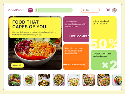 Healthy food delivery service ui ui design