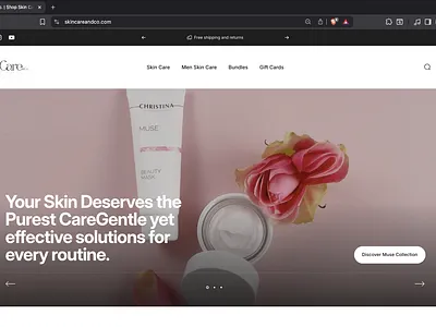 Just launched the web design for SkinCare & Co. skincare website web design