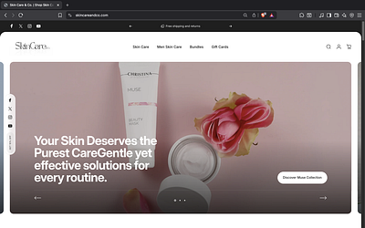 Just launched the web design for SkinCare & Co. skincare website web design