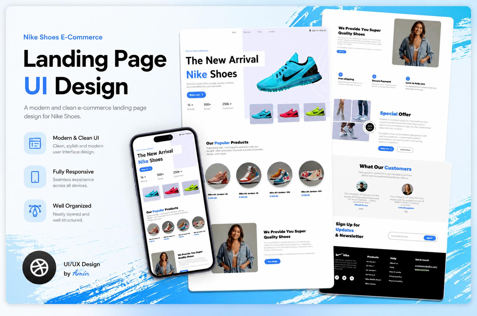 Nike Landing Page | Modern React, Vite & Tailwind CSS UI animation branding colorful ui e commerce ui frontend development graphic design interactive ui landing page modern ui nike react responsive design sneaker website ui ui design web design