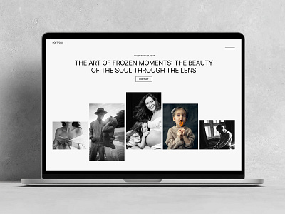 Minimalistic Portfolio Website for Photographer – Clean & Emotio design fashionstore figmadesign minimaldesign photographywebsite portfolio ui ux webdesign