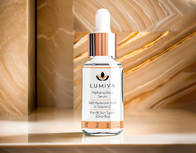 Premium Skincare Serum Label Design face serum kawsarahmed