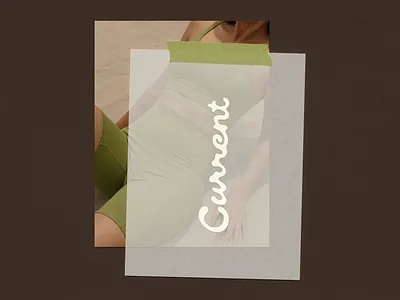 Current - Activewear Logo Design activewear athleisure bold branding lettering logo natural oava organic script