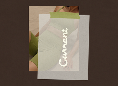 Current - Activewear Logo Design activewear athleisure bold branding lettering logo natural oava organic script