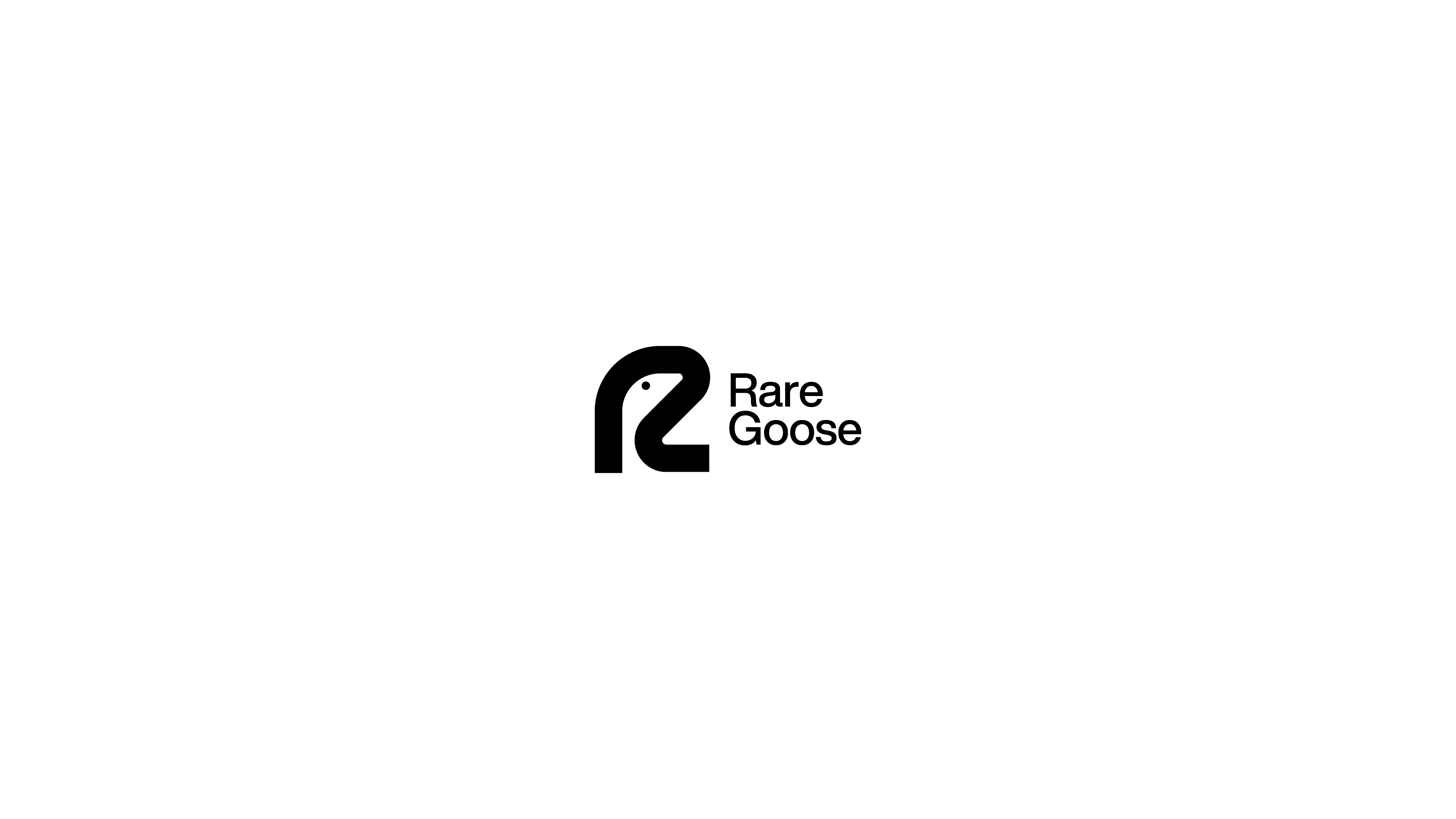 Rare Goose logo for sale animal bird goose letter logo logotype negative r rare sale secret simple space