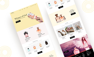 Luxury Perfume E-Commerce UI Design dribbleshots ecommercedesign figmadesign landingpage perfumeui uidesign uxui