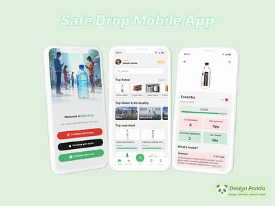 Safe Water - scan what you drink - Mobile Application design android app best clean water creative design drink safe graphic design illustration ios mobile app ui ux