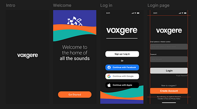 voxgere Music App — Clean & Minimalist Figma Prototype figma graphic design illustration music app prototype ui