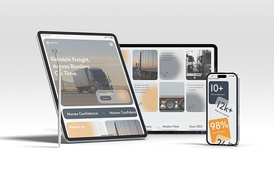 Logistics Landing Page Design adaptive figma landing page logistics ui ux web website