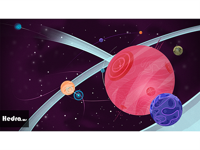 Siemens VUCA Game General background illustration artwork cosmos futuristic galaxy game art illustration landscape planet sci fi space stars universe