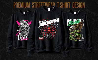 Premium Streetwear Graphic Designs design graphic design premium streetwear streetwear streetwear design t shirt design vector