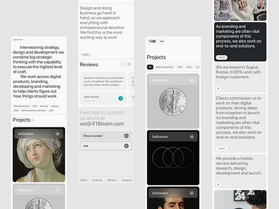 418TM Studio: Agency Portfolio & Contact agency agency portfolio agency website business website design digital agency intuitive navigation portfolio portfolio design ui user experience ux ux design web web design website website design