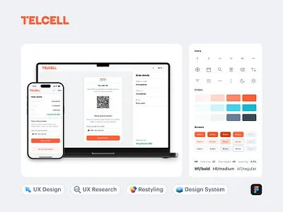 Telcell online payment case study case study design system finance fintech payment ux design web design