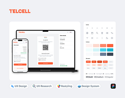 Telcell online payment case study case study design system finance fintech payment ux design web design