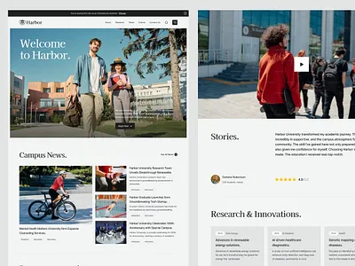 University Website branding design graphic design landing page ui uiux website website design