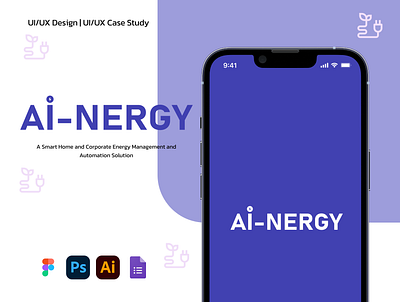 AI-NERGY: Smart Automation and Management ai branding case study design energy saving figma graphic design mobile app ui uiux