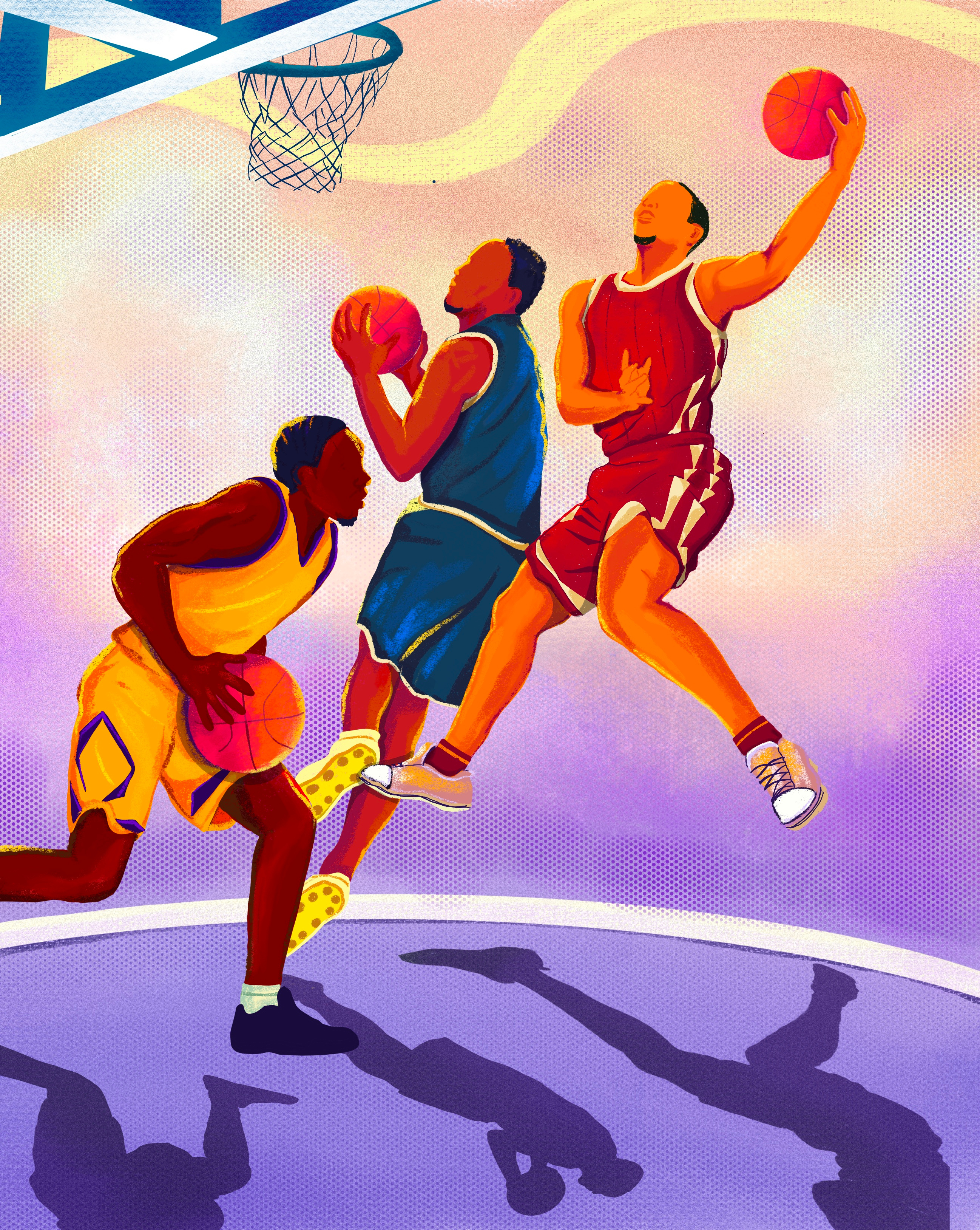 🏀 Basketball, the Dream! basketball best design branding cartoon illustration cartooning design illustraion illustration illustration art illustrator packaging design playing ui