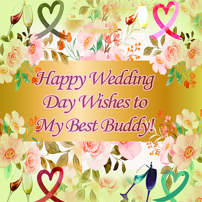 Happy Wedding Day Wishes for Coupled congratulationshappyweddingday happyweddingday marriagedaywishes weddingdaymessagse weddingdayquotes weddingdaywishes