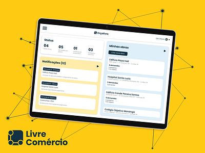 Livre Comércio - UI/UX for a Construction Budgeting Startup construction dashboard ui ux webdesign