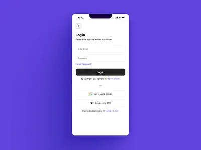 Login Screen application design appstore design graphic design login login screen mobile app mobile app design playstore ui ui design