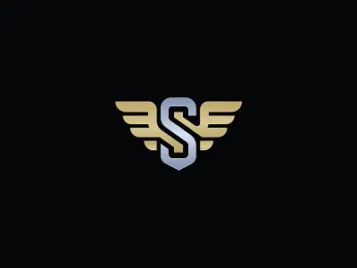 Royal letter S wings logo abstract elegant emblem fly golden golden wings letter s letter s logo metalic monogram monoline power s wings simple logo spirit strength wings