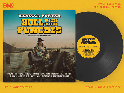 Vinyl Packaging for Rebecca Porter album album art album cover album design album layout band logo band merch cd packaging lp lp design music cover music design music packaging record sleeve record sleeve design vinyl vinyl art vinyl design vinyl packaging western
