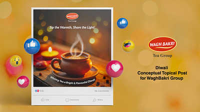 Wagh Bakri Tea Group Festival Post (Hypothetically) conceptual design digital design digital marketing design festival concept design graphic design social media design
