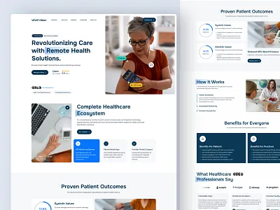 Remote Care Innovator agency clenic device healthcare landingpage mdical medical device ui ux webdesign website