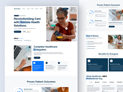 Remote Care Innovator agency clenic device healthcare landingpage mdical medical device ui ux webdesign website