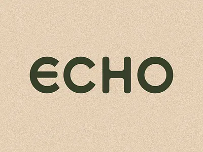 A minimalistic logo for ECHO branding logo