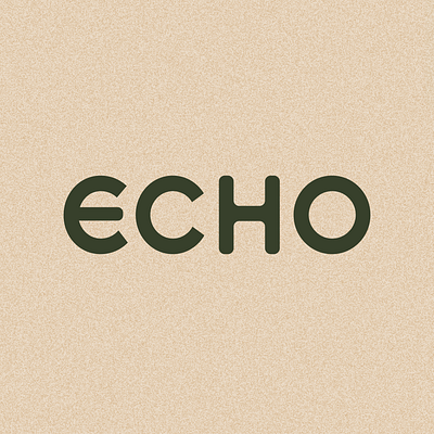 A minimalistic logo for ECHO branding logo