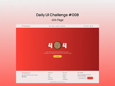 404 Page | #DailyUI #008 404 dailyui design figma page ui ux web