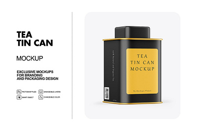 Matte Tea Tin Can Mockup PSD aluminium box box mockup branding coffee can container design macbook mockup matte tea tin can mockup psd mockup mockups planet packaging template