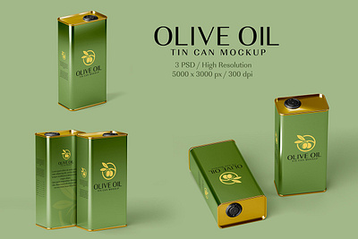 Olive Oil Tin Can Set Mockup PSD bottle box box mockup branding can design macbook mockup metal mockup olive oil tin can set mockup psd packaging template