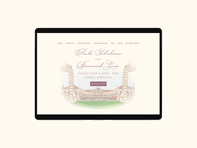 Paula and Domenick - Wedding Website ui ux wedding