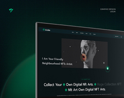 Avalle – Modern UI Design for NFT Portfolio Website blockchain ui creative portfolio cryptocurrency digital art portfolio digital creator figma design landingpage minimalist design modern ui nft portfolio nft website portfolio website responsive design ui uiux user experience design user interface design web design web development wordpress theme