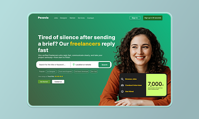 Fast & Clear Freelance Hiring Platform – Modern UI Redesign branding cleanui design ecommerce ui landing page figma figmadesign freelancer illustration landing landing page minimaldesign modern landing page ui uidesign uxdesign