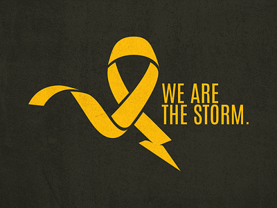We Are The Storm - Childhood Cancer Awareness awareness bolt cancer childhood gold lightning ribbon storm yellow