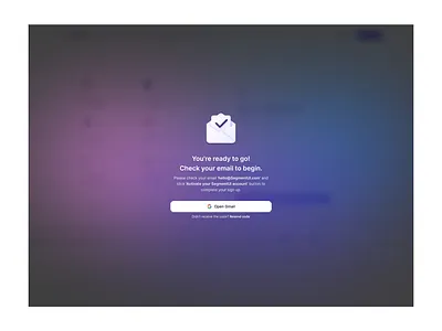 Blurred Glass Gradient Verification Screen