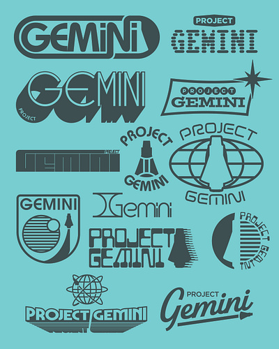 Gemini badge design gemini illustration logo nasa retro space space logos vintage