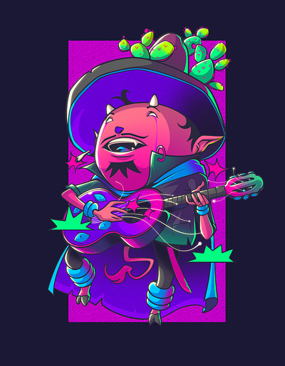 THE MARIACHI. art branding character design design character digital art graphic design illustration logocartoon mascot music photoshop