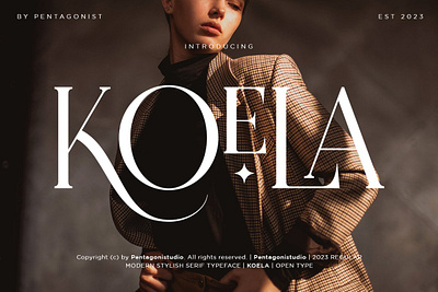 Koela Modern Serif Font bold branding design font illustration koela modern serif font modern retro serif vintage
