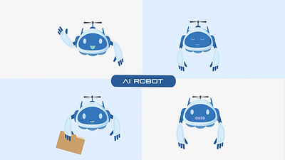AI Flying Robot Lottie Animation Pack ai ai animation animation artificial intelligence robot drone flying robot illustration lottie animation lottie files motion graphics robot robot animation robot delivery robot voice assistant robotics robots lottie animation ui ux