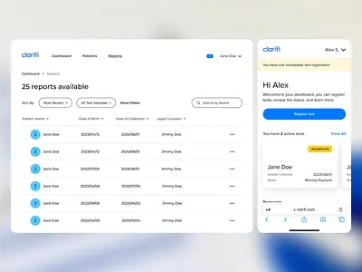 Epigenetic dashboard asd dashboard desktop healthcare mobile report