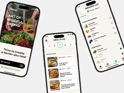 Nutrition Mobile App app design mobile app ui